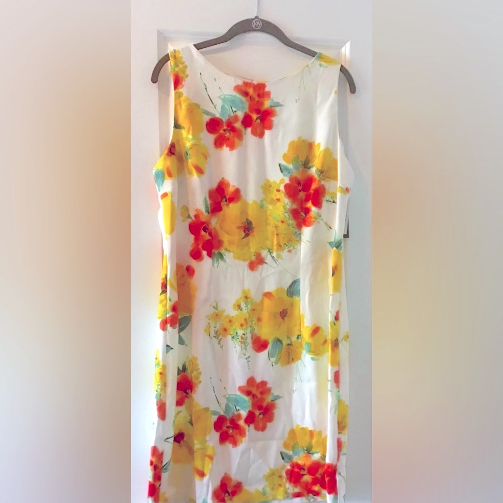 Alyx garden dress, Orange, yellow, green, pink, & blue. Size 16 NWT